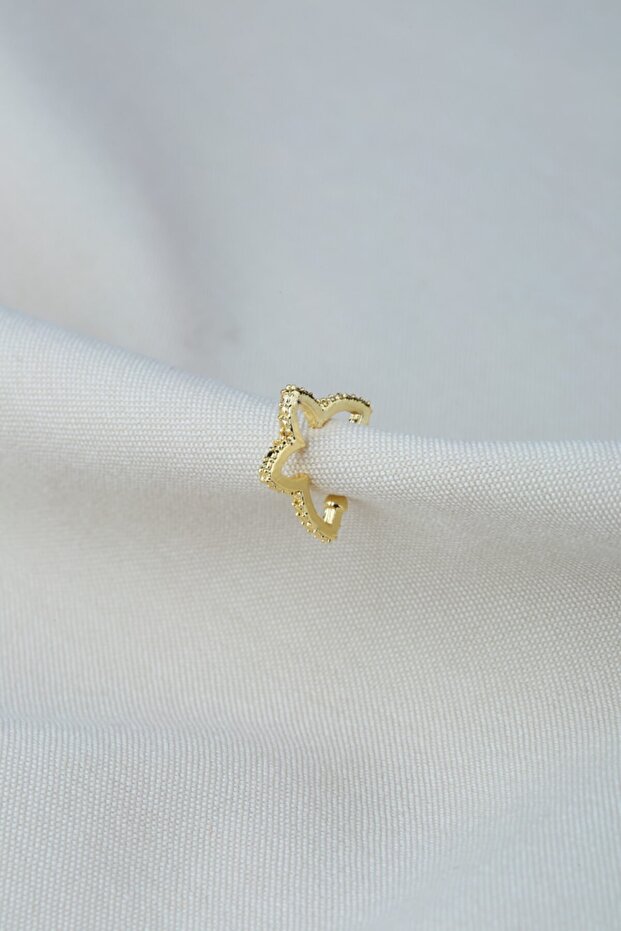 Gold Butterfly Cartilage Compressed Earrings