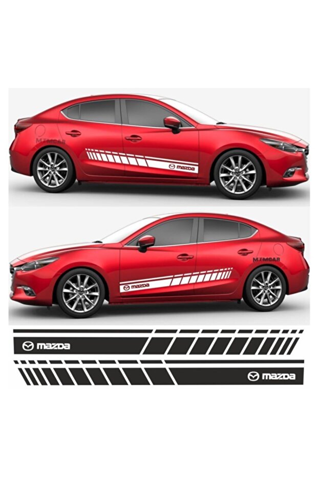 ملصق سيارة بشريط جانبي من Mazda - 3