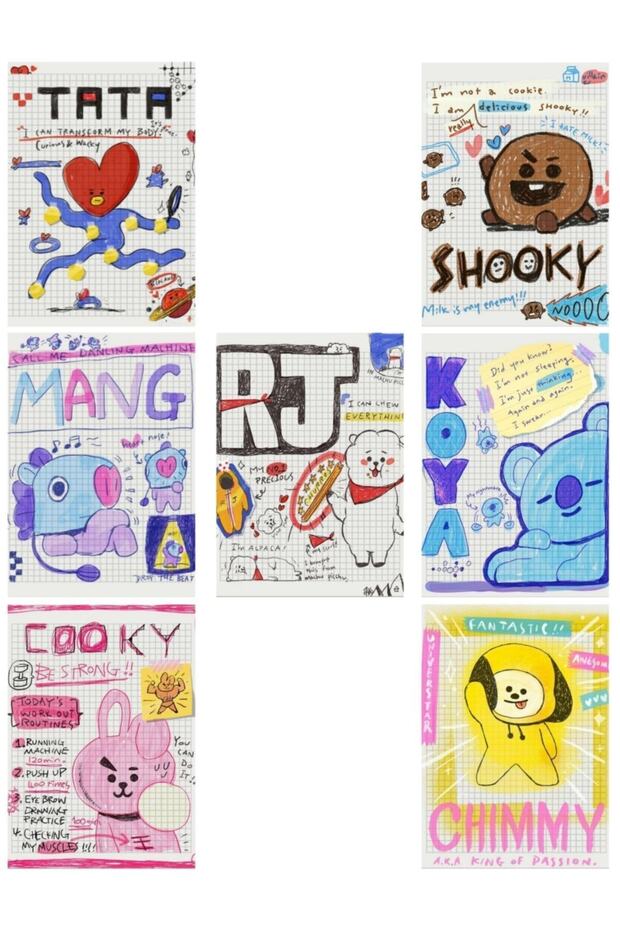 Bt21 Üye Poster Set 7 Adet
