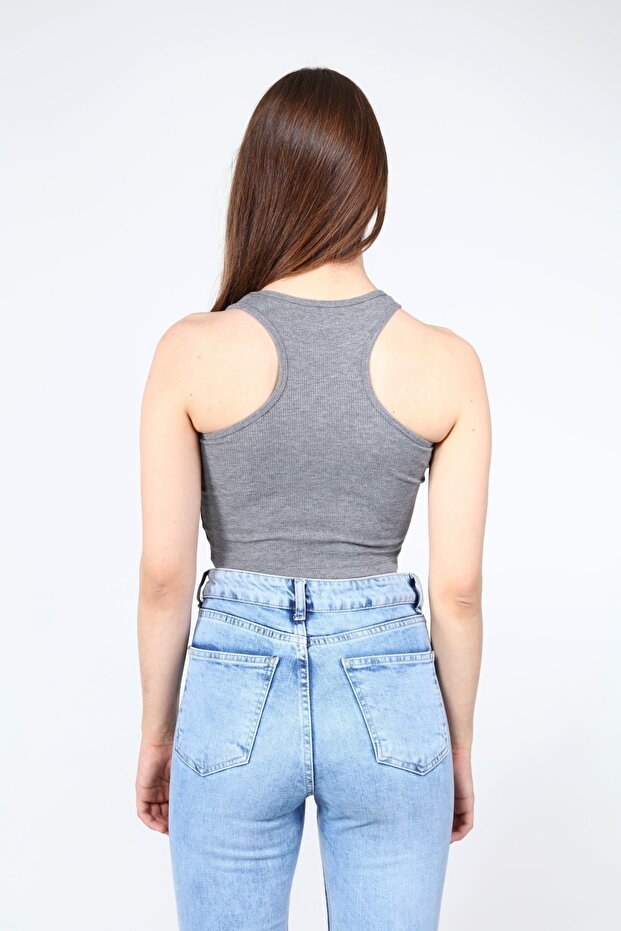 بلوزة رمادية قصيرة رامبو - 6