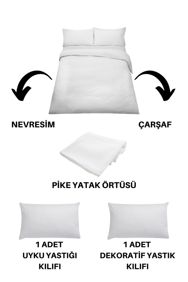 5 Parça Pamuklu, Pike Yatak Örtülü, Fil Desenli Ve Fırfırlı Amazon Tek Kişilik Mavi Nevresim Takımı - 4