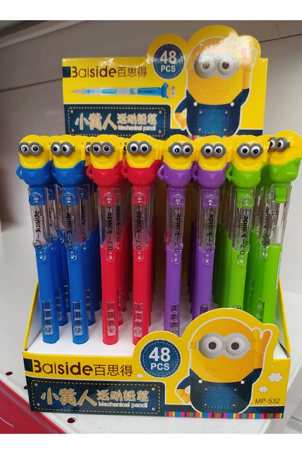 Sevimli Minion Figürlü 0.7 Versatil Uçlu Kalem, Kırmızı - 3