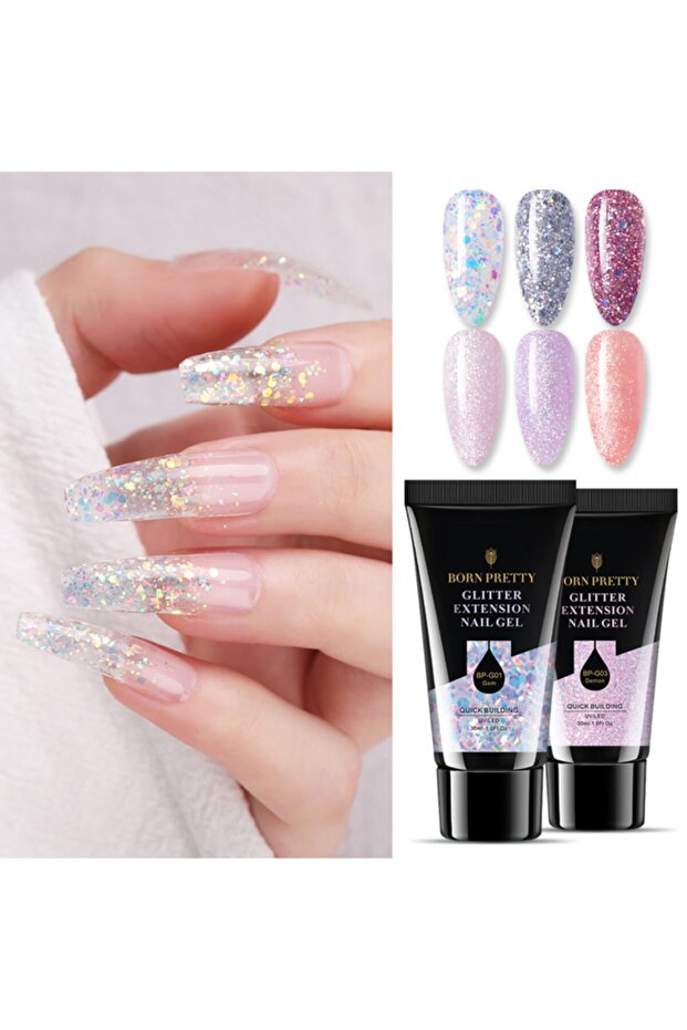 Simli Pullu Parlak Poly Gel 02 - 3