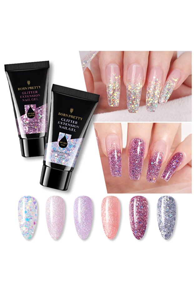 Simli Pullu Parlak Poly Gel 02 - 4