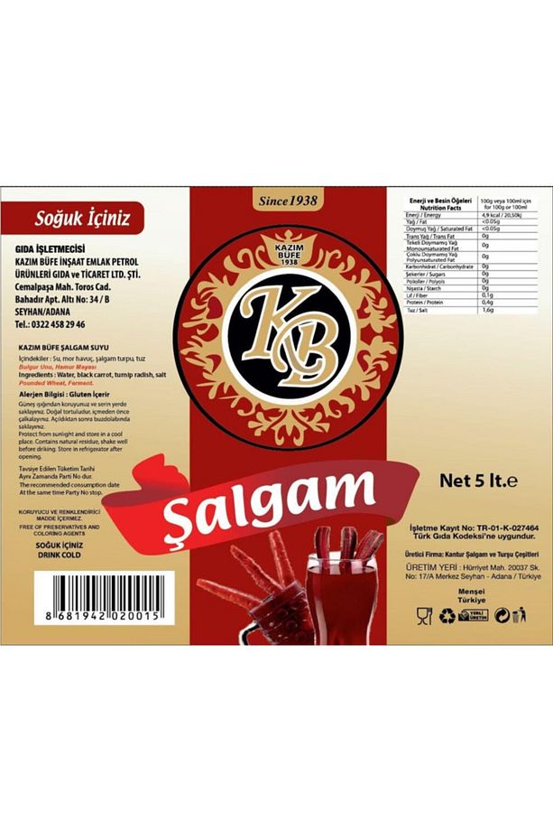 Adana Şalgam Suyu %100 Doğal 2 Adet 5 Lt Acıları Yanında - 2