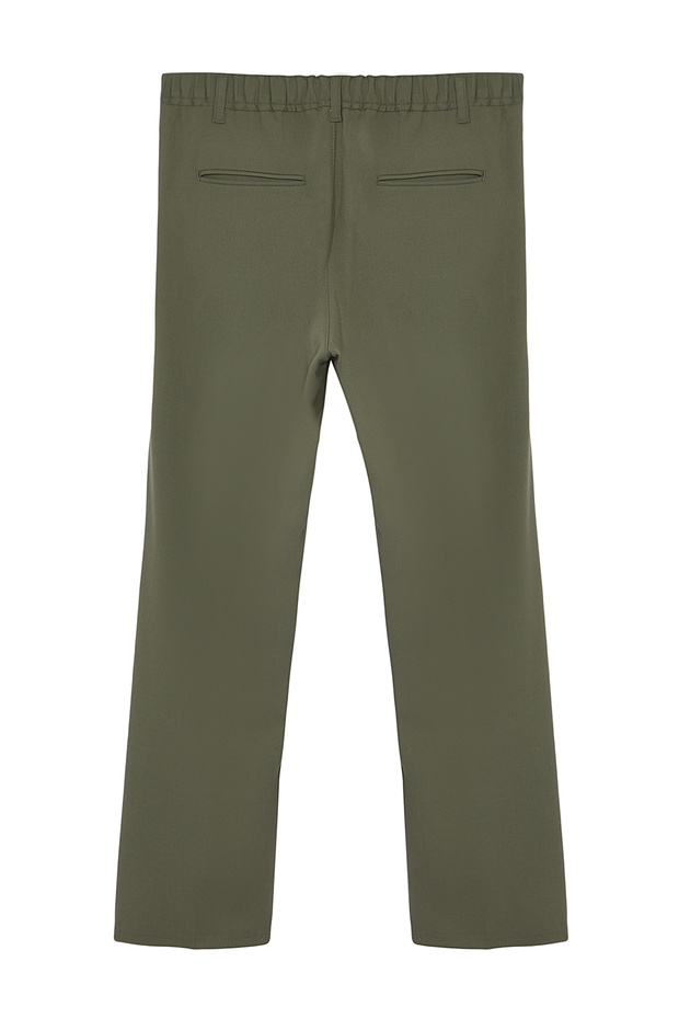 Haki Pileli Klasik Baggy Fit Kumaş Pantolon TMNSS24PL00024 - 10