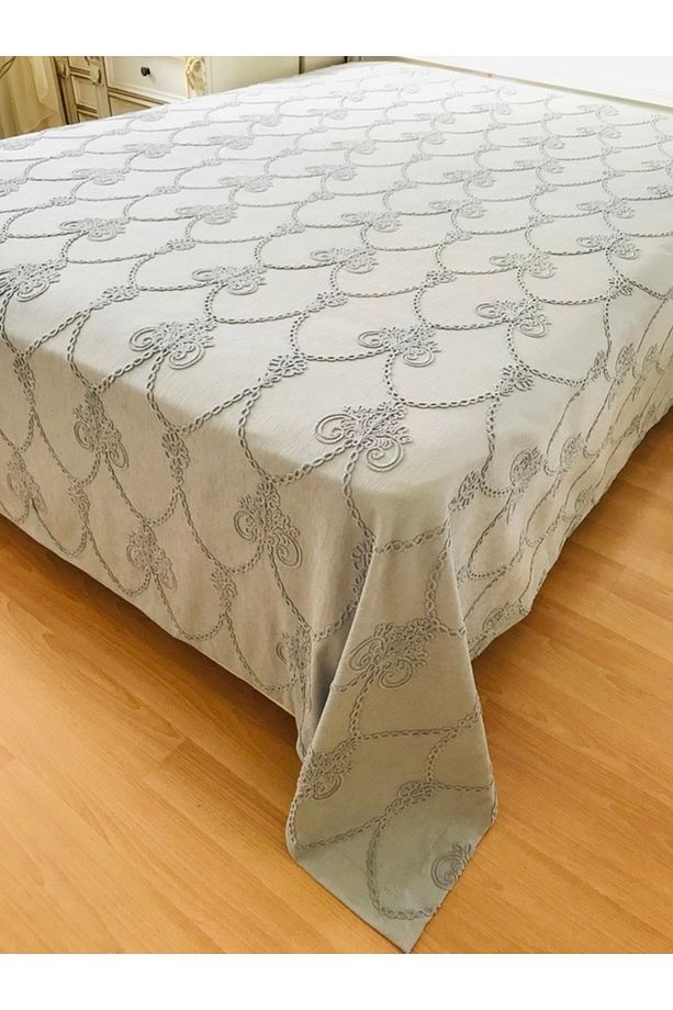 -pike takımı Tek Kişilik Üç Boyut Nakışlı Kapuçino  170 X 245 - Bir Adet Yastık Kılıfı - 5