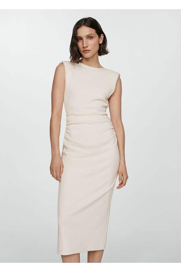 Drape detaylı elbise - 1