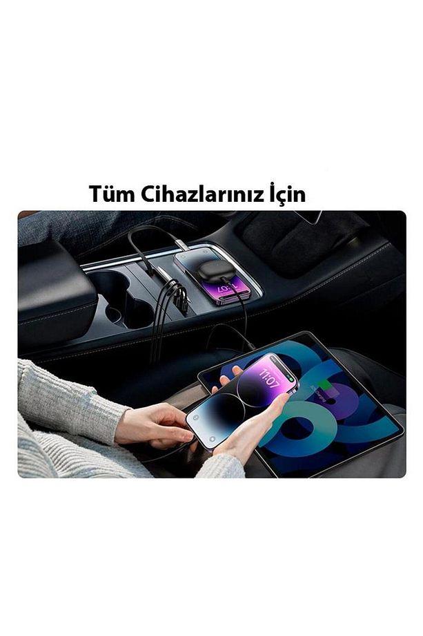 Tesla Model 3 Ve Model Y Ile Uyumlu Ön Konsola Takılan Hub 45w Araç Içi Şarj Cihazı, 1 Metre - 5