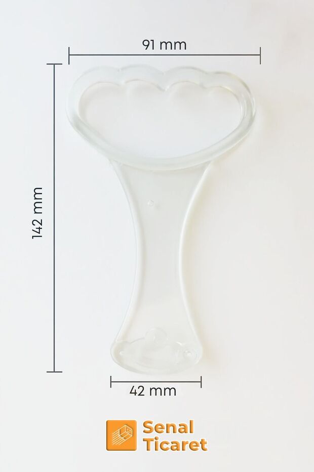 Flexible Plastic Base Handle - Transparent, 1 Piece