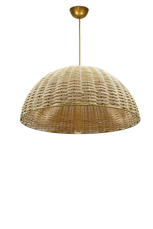 Rattan, Bambu, Hasır Sarkıt Avize Çap: 50 Cm Yükseklik: 25cm - 2