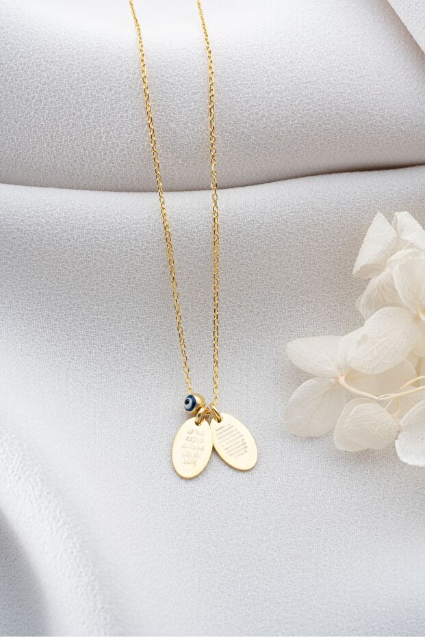 925 Ayar Gümüş Çift Dualı Kolye - 1