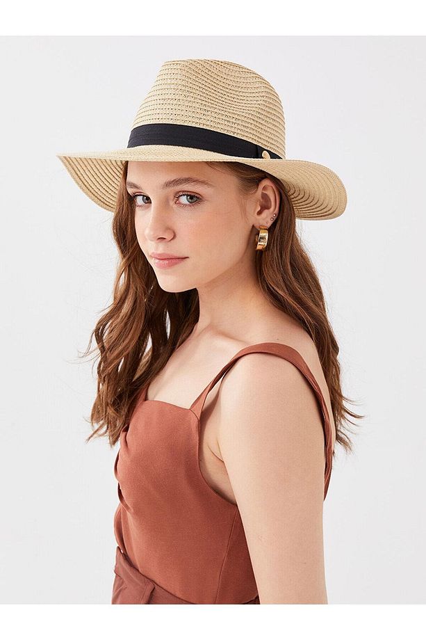 LCW ACCESSORIES Biyeli Kadın Hasır Fötr Şapka - 1