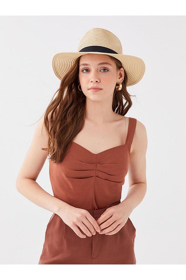 LCW ACCESSORIES Biyeli Kadın Hasır Fötr Şapka - 2