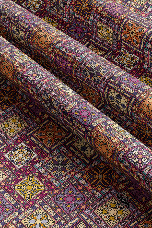 عداء رقمي مطبوع بنمط ماندالا مرقع - 5