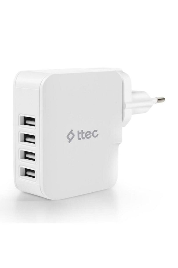 5.1a 25w 4x Usb Girişli Taşınabilir Şarj Adaptörü, Akım Korumalı Ve Isı Önleyici Şarj Başlığı - 1