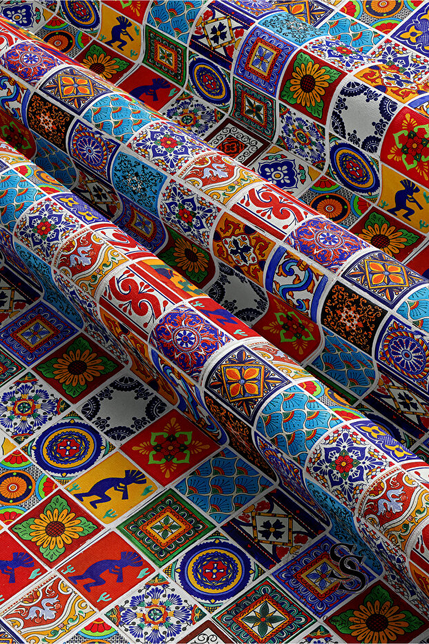 عداء رقمي مطبوع بنمط ماندالا مرقع - 5