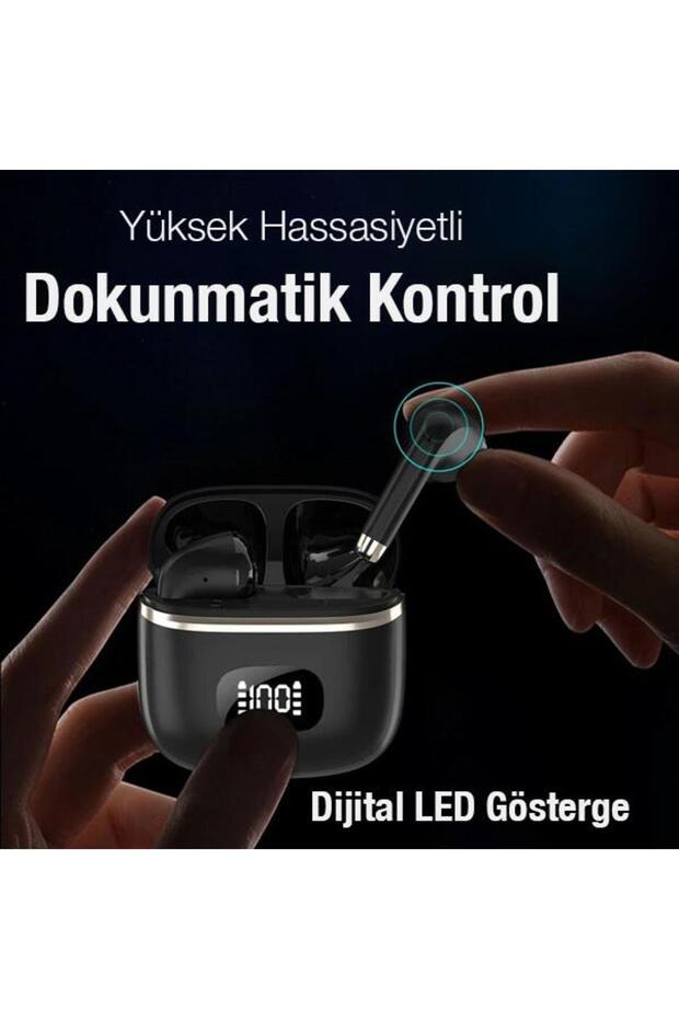 Polham BT5.3V 320Mah Şarjlı Kulakiçi Tasarımlı Bluetooth Kulaklık, Hifi Bass Destekli Mikforonlu Kul - 2