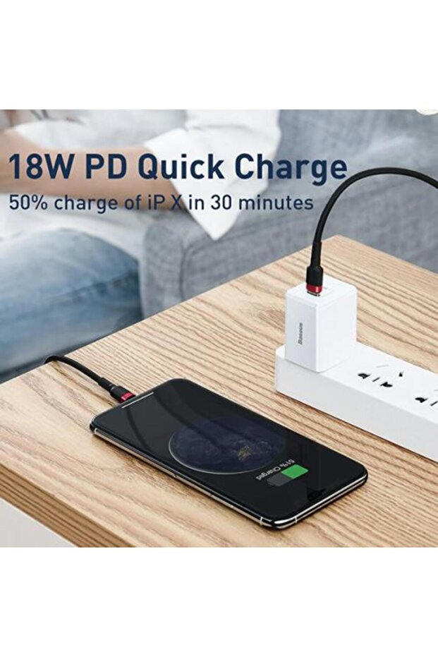 18w 1 Metre Type-c To Iphone Lightning Şarj Ve Data Kablosu, Ipad Ve Iphone Ultra Hızlı Şarj - 2