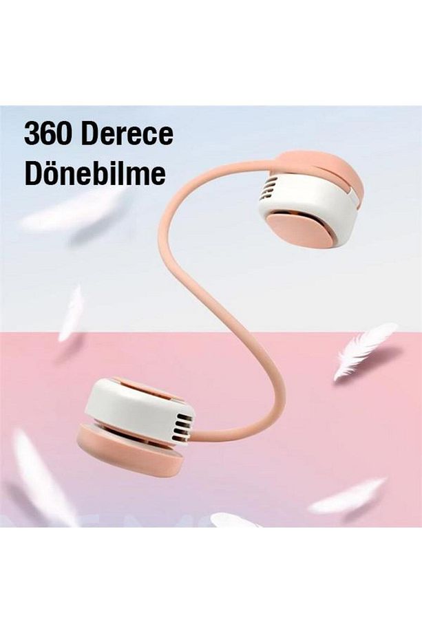 Polham 1600mAh Şarjlı Ayarlanabilir Boyun Askılı Şık Görünümlü Boyun Vantilatörü, Askılıklı Mini Fan - 3