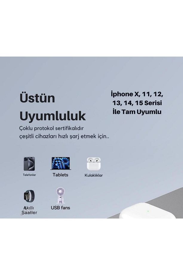 20w 1x Usb Ve 1x Type C Universal Şarj Aleti, Aşırı Güç Ve Voltaj Korumalı Şarj Adaptörü - 3