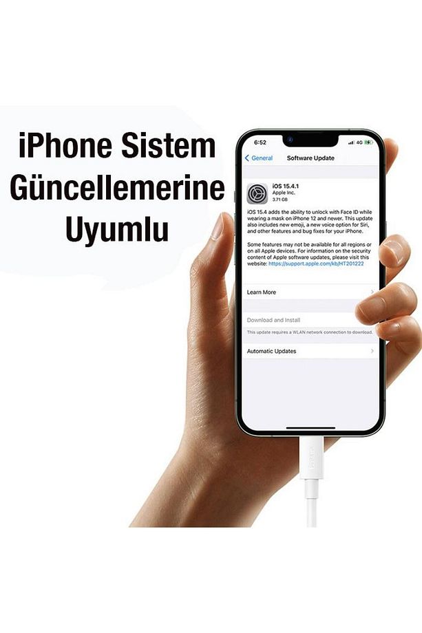 Süper Şarj 1 Metre Usb To Iphone Şarj Kablo Iphone 11 12 13 14 Pro Max Şarj Kablosu - 2