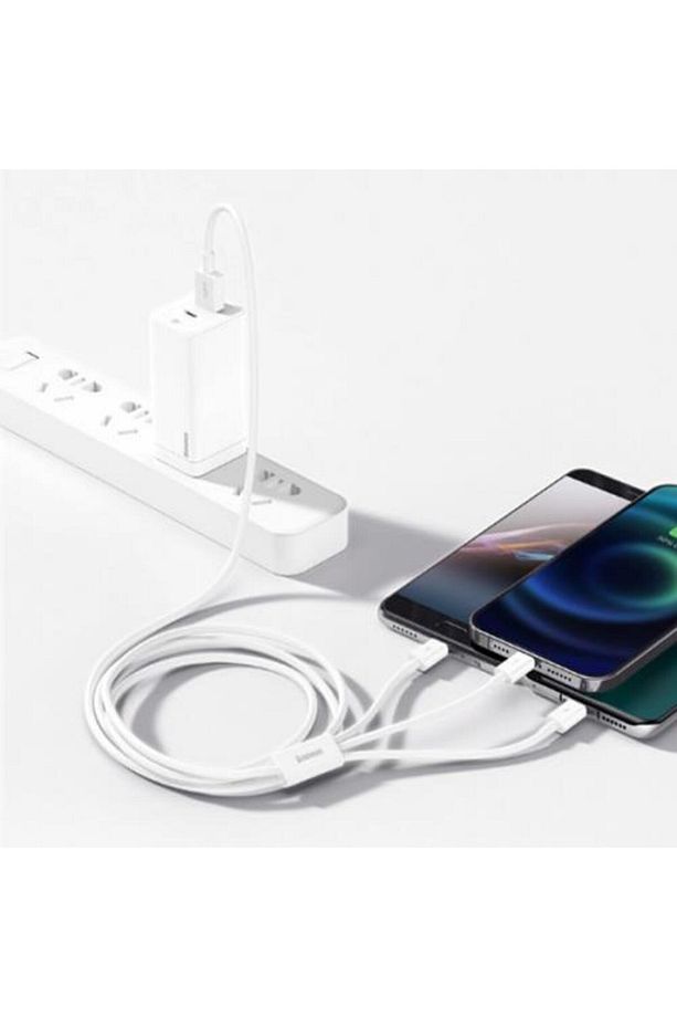1.5 Metre 3.5amper Yüksek Hızlı 3in1 Type-c, Iphone Lightning Ve Micro Şarj Ve Data Kablosu - 4