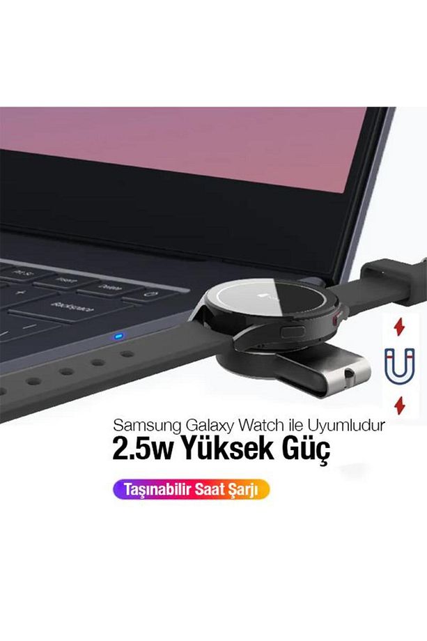 2in1 Usb Ve Type-c Girişli Samsung Watch Şarj Standı Samsung Galaxy Watch 3 4 Şarj Standı - 4