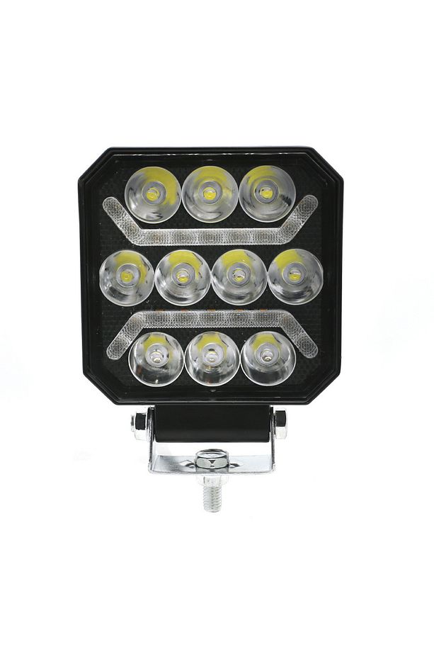 Oto Çalışma Lambası 4 inç 12-24V DRL Sarı 2 Mod Flash Traktör Tır Kamyon Tekne Projektör Sis Farı - 7