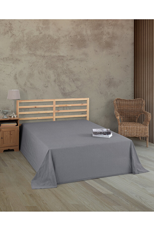 Uykulife Double Gray Flat Sheet