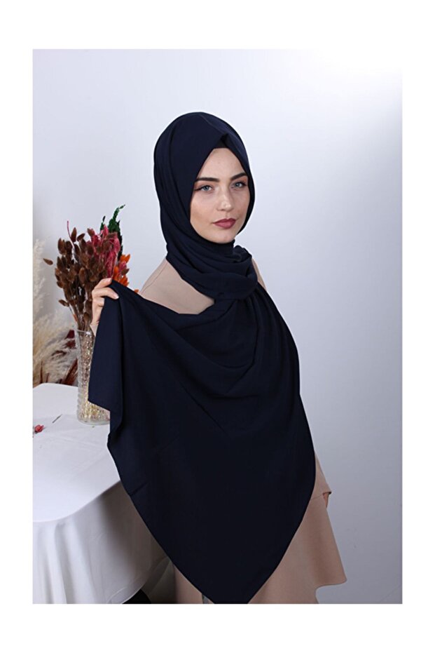 Medine Ipeği Şal Lacivert