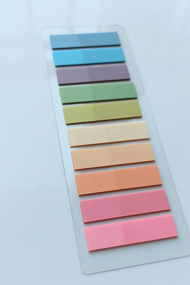200 Yaprak 1 Paket Soft Pastel Renk Post-it Yapışkanlı Not Kağıdı Index Sticker Indeks - 3