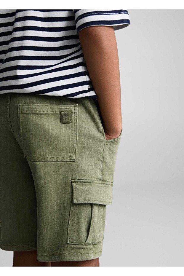 Kargo cepli bermuda şort - 5