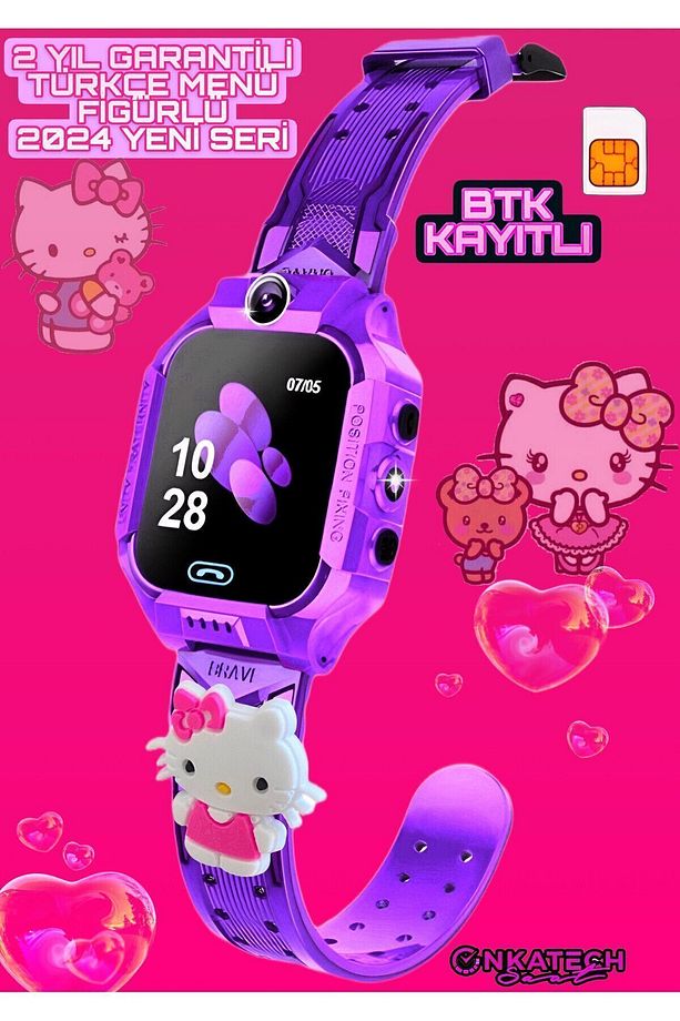 Sim Kartlı Lbs Konum Takipli Akıllı Çocuk Saatibtk Kayitli Yerli Üretim Figürlü Model - 1