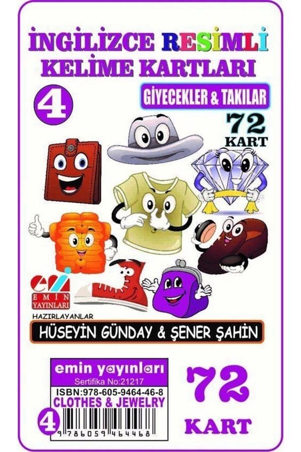 Ingilizce Resimli Kelime Kartları 4 / Giyecek Ve Takılar - Hüseyin Günday,şener Şahin - 1