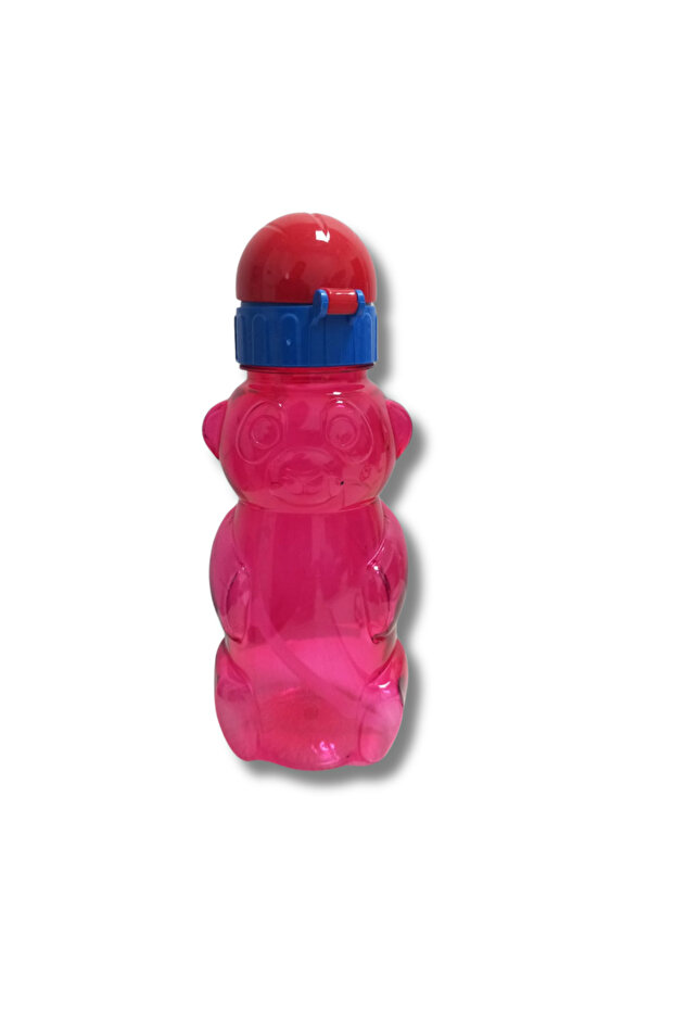 500 ml Pink Water Bottle with Teddy Bear