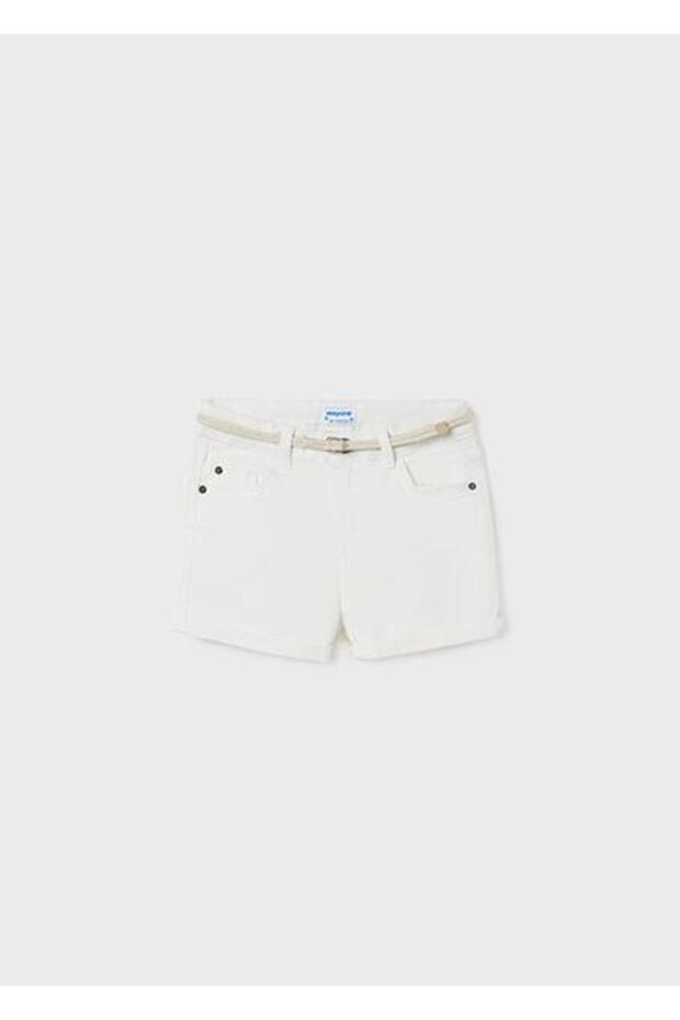 Girl's Cream Shorts Gabardine