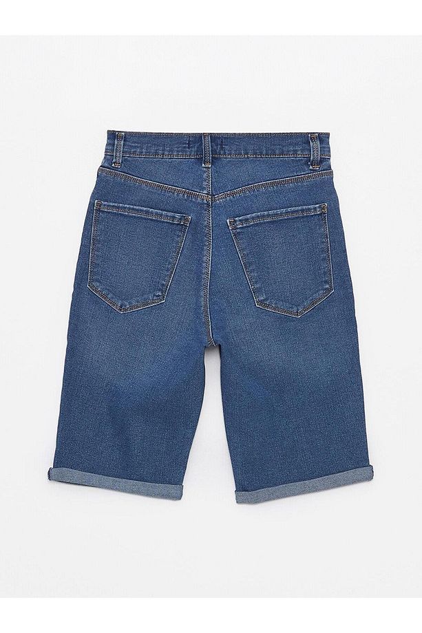 LCW Jeans Normal Bel Bermuda Fit Kadın Jean Şort - 2