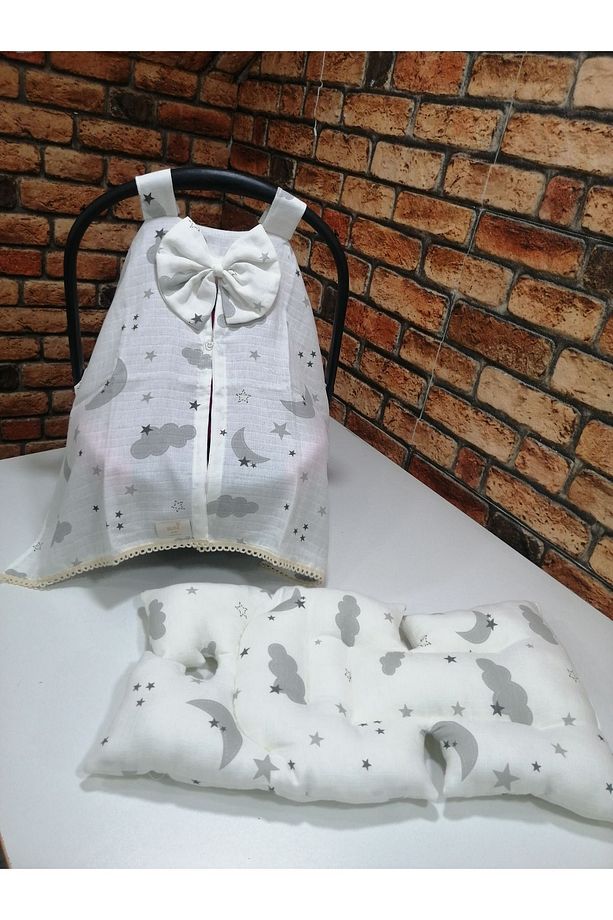 Muslin Puset Örtüsü ve Puset Minderi 2'li Set - 2