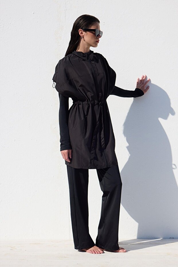 Fekete fürdőruha mellény - 6