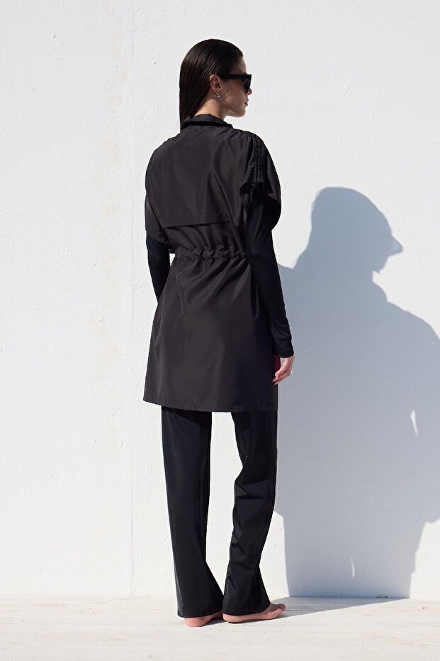 Fekete fürdőruha mellény - 7