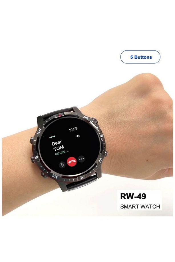 49 mm Haino Teko Germany RW-49 Akıllı Saat + 3 Kordon Siyah 1 Yıl Siyah Yok 100-200 mAh İthalatçı G - 3