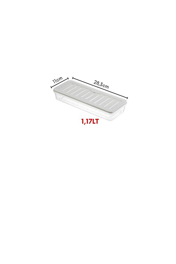 4'Lü Set 1170  ML Freshbox Mikrodalga ve Difrize Uygun Saklama Kabı GRİ - 3