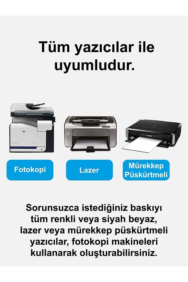 A4 Etiket 100 tane A4 Yapışkanlı Etiket A4 Lazer Etiket A4 Baskısız Etiket - 7