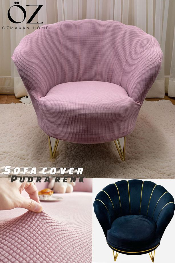 Papatya Berjer Koltuk örtüsü ,tekli koltuk kılıfı  sofa cover 1 adet - 4