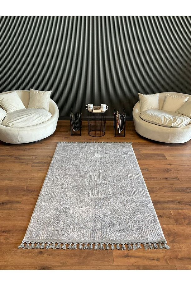 Puffy Kabartma Desenli Yıkanabilir Kaymaz Taban Salon Halısı Mutfak Koridor Halısı S52 - 5