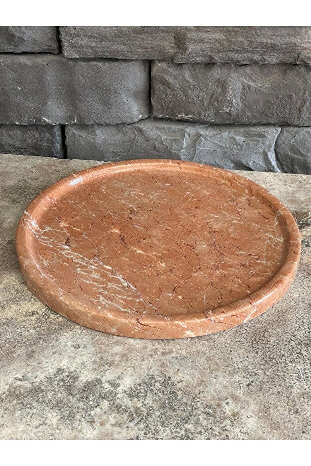 صينية رخامية وردية اللون 26×3