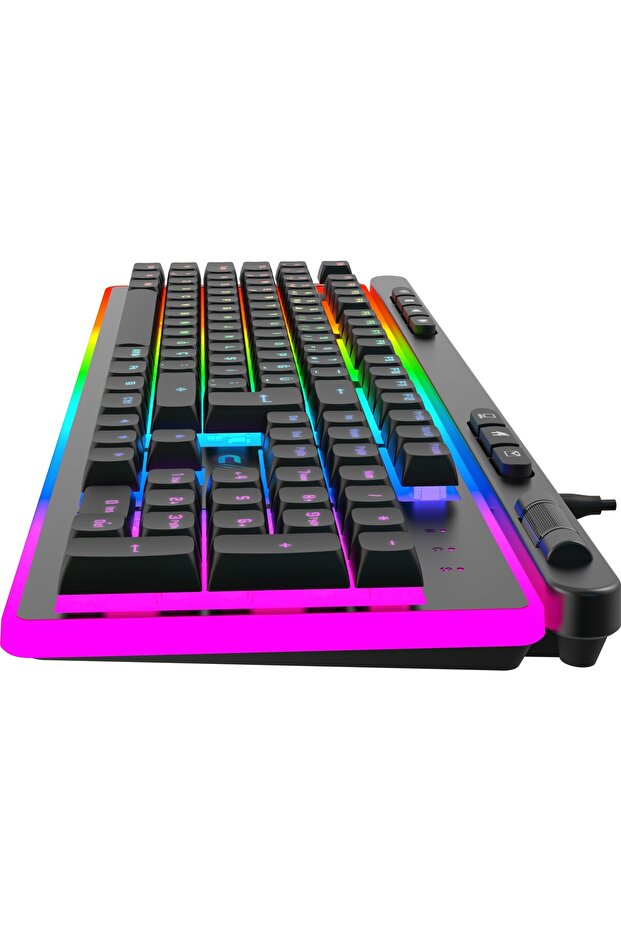 Nova K1 Makro Yazılım & 360 Derece RGB 104+7 Tuşlu Rollover Ses Kontrol Mekanizmalı Gaming Klavye - 5