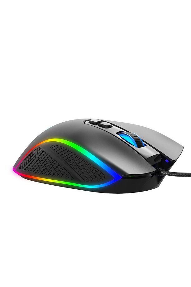 Nova V1 12800 Dpi Wide RGB Özel ABS Doku Reflex Örgü Kablolu Fire Butonlu Gaming Mouse Siyah - 3