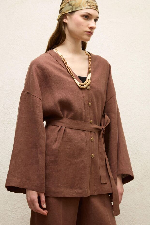 Linen Shirt - Buttoned and Tree Shell - 6